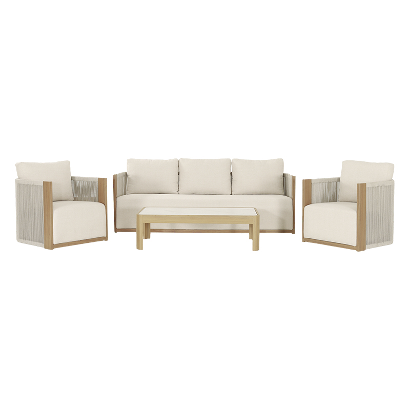 Mueble de Patío Salerno Beige 4 Piezas