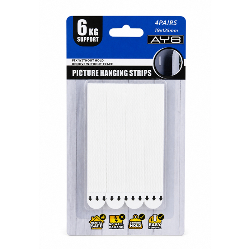 Tiras Adhesivas de Velcro para Colgar Cuadros 4 Par