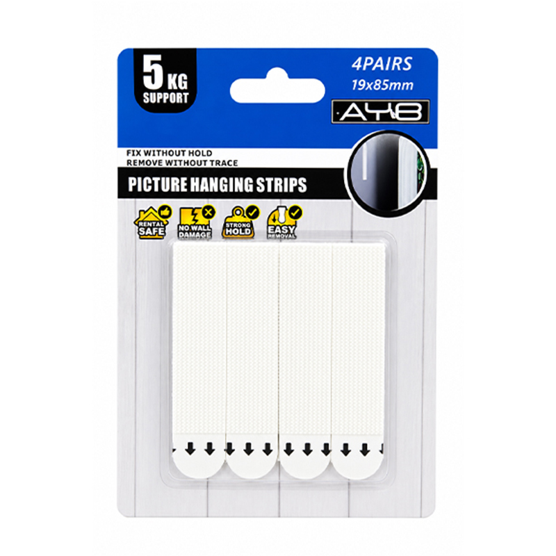 Tiras Adhesivas de Velcro para Colgar Cuadros 4 Pares 5kg