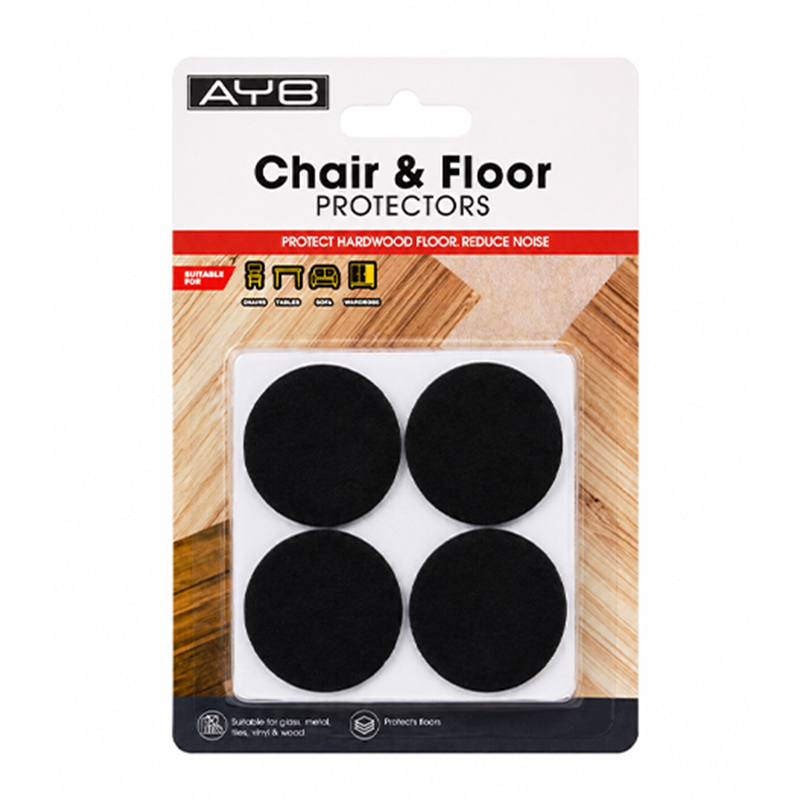Protector de Felpa 4cm 8 Piezas Negro AYB