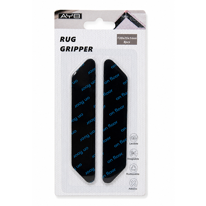 Tira Antideslizante para Alfombra 130x25x1mm 8 Piezas