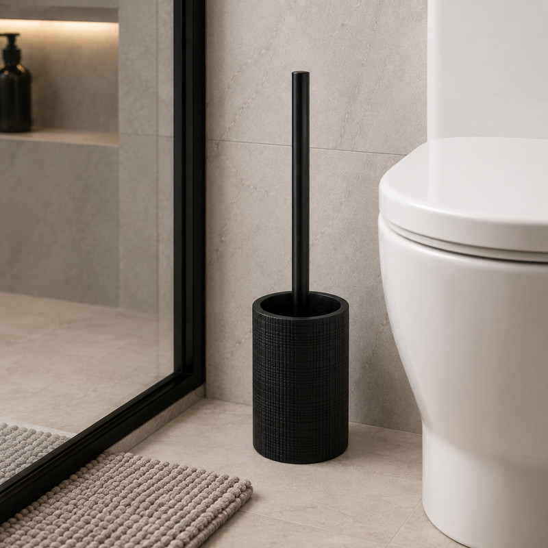 Porta Cepillo para Baño Monroe Negro