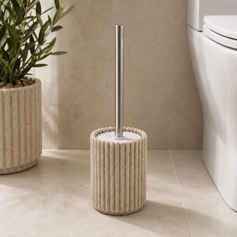 Porta Cepillo para Baño Gobber Beige