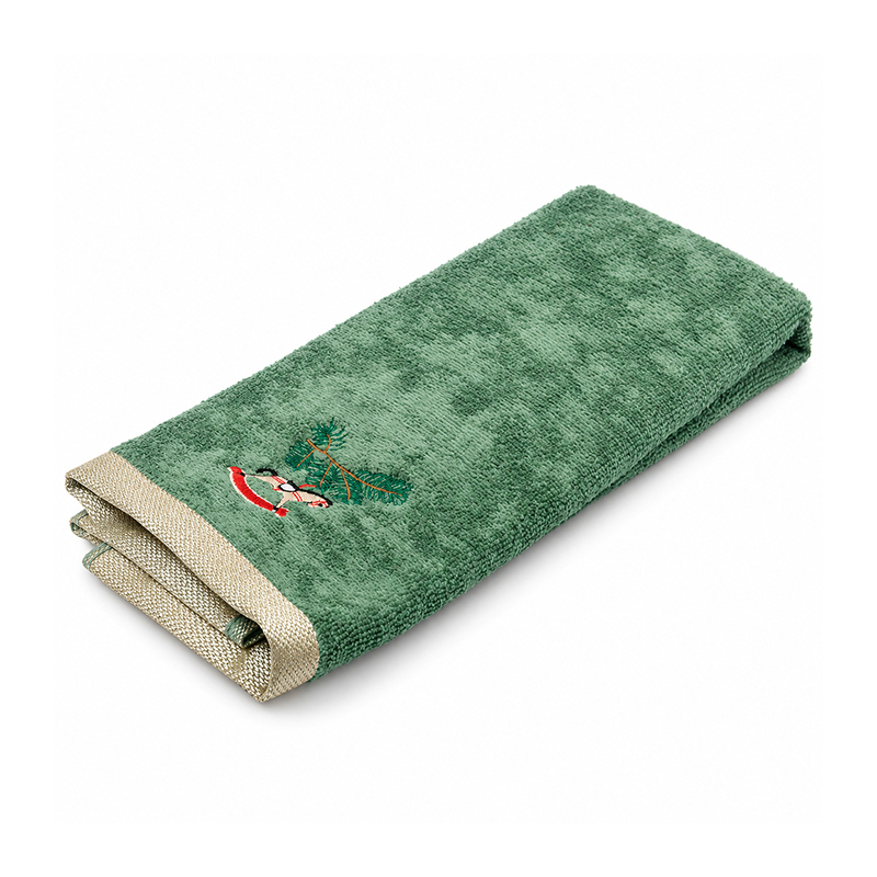 Toalla Bordada Horse Verde de 70X40cm