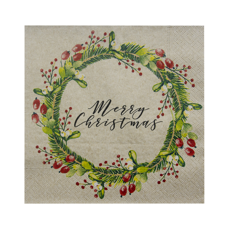 Servilleta Holiday Wreat 33x33cm