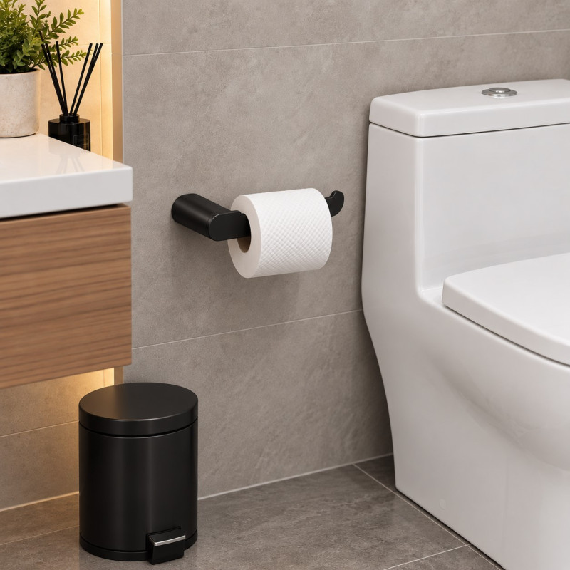 Papelera Leeds Negro