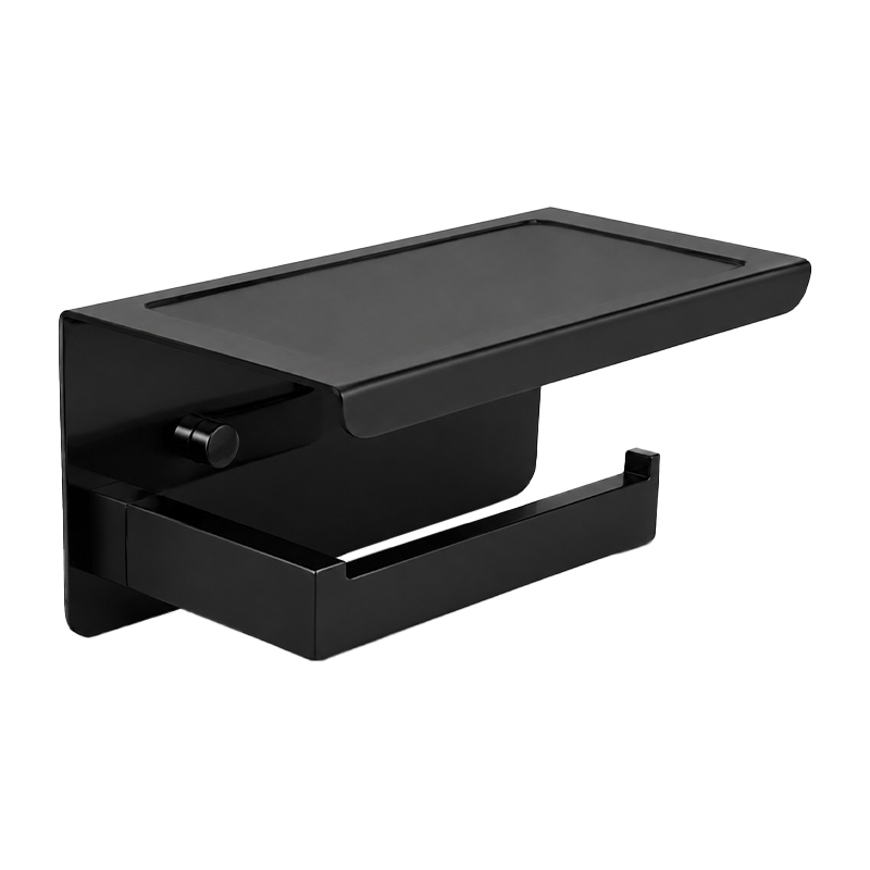 Papelera con Bandeja Leeds Negro