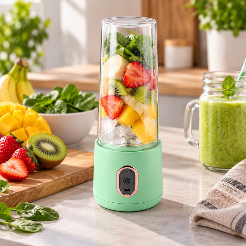 Vaso Licuadora Eléctrico 300ml Verde 