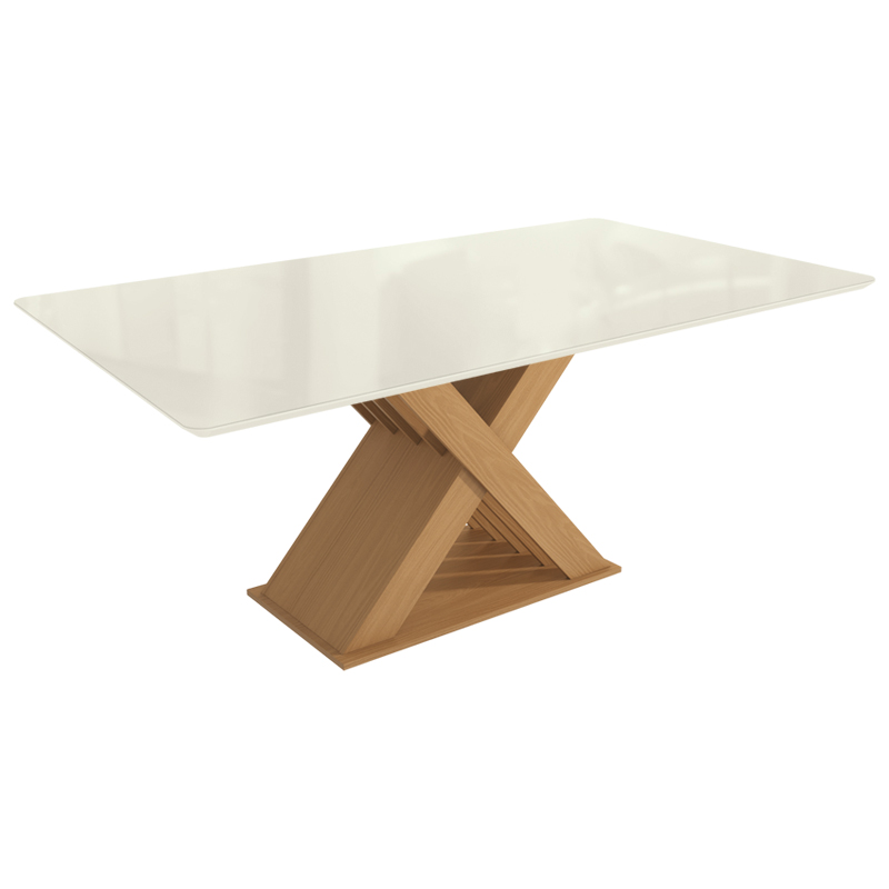 Mesa de Comedor Atola 90x160cm Madera Blanco