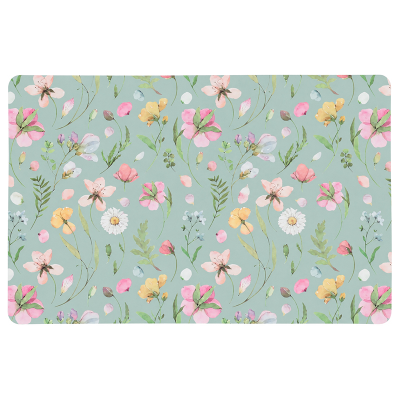 Individual Flores Verde 43x28cm