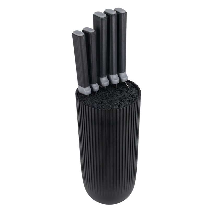 Cuchillos con Base Negro 6 Piezas