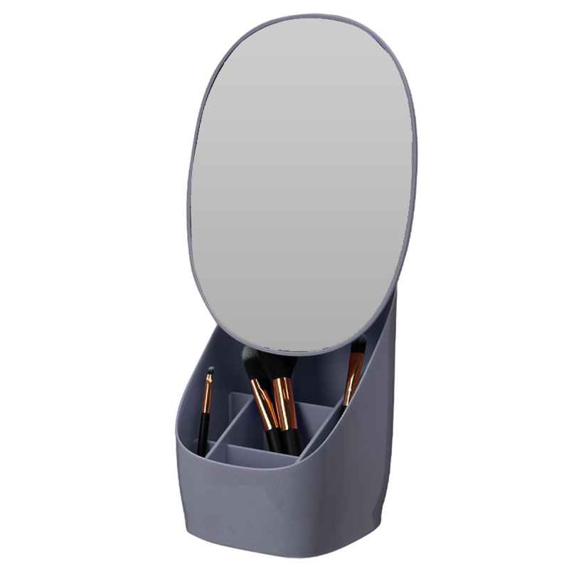 Organizador para Maquillaje con Espejo Gris