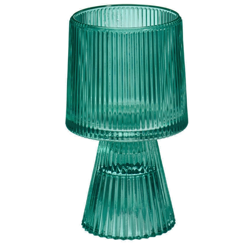 Portavela Colors de Vidrio Verde 13cm