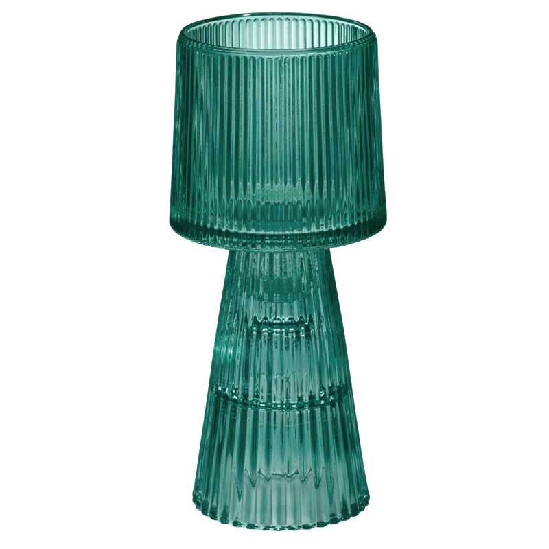 Portavela Colors de Vidrio Verde 18cm