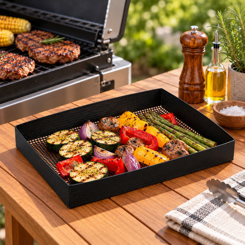 Cesto BBQ Negro 260c 28x18x5cm