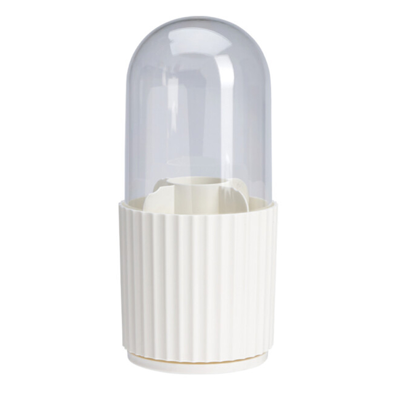 Organizador de Brochas para Make Up Giratorio Blanco