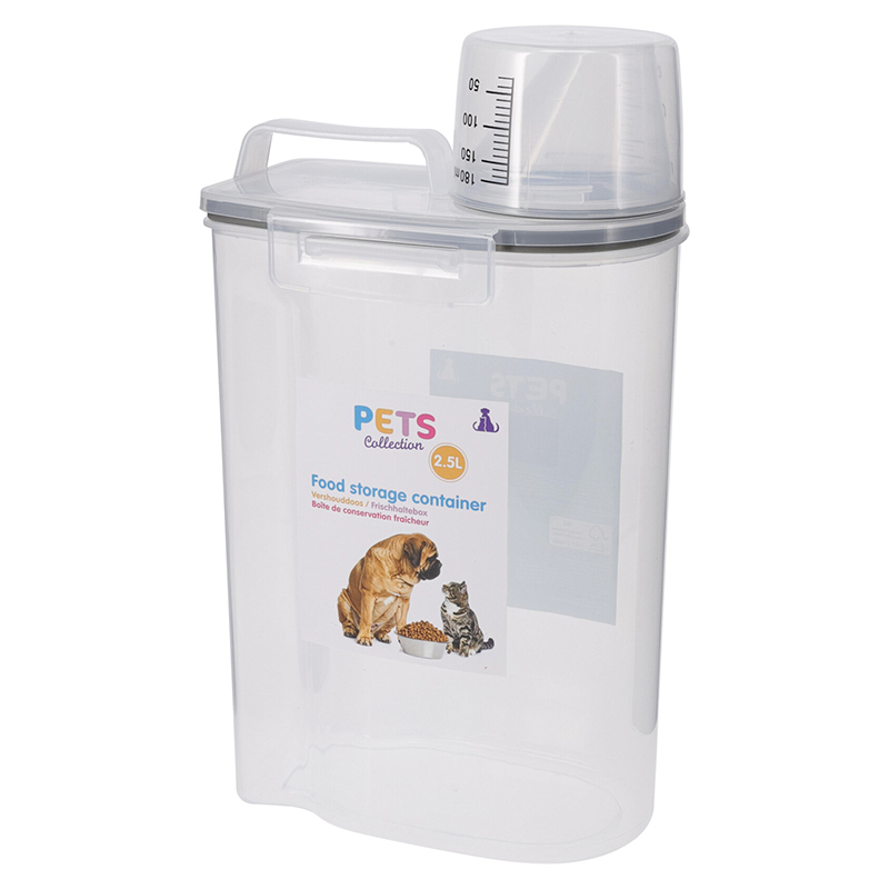 Recipiente para Comida de Mascota con Taza 2.5L 