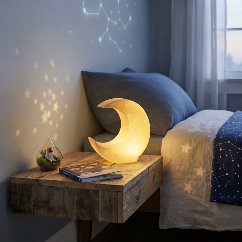 Lampara Led de Noche Luna 20cm 