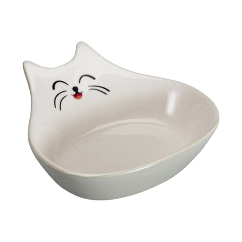 Plato para Mascota de Ceramica Gato 