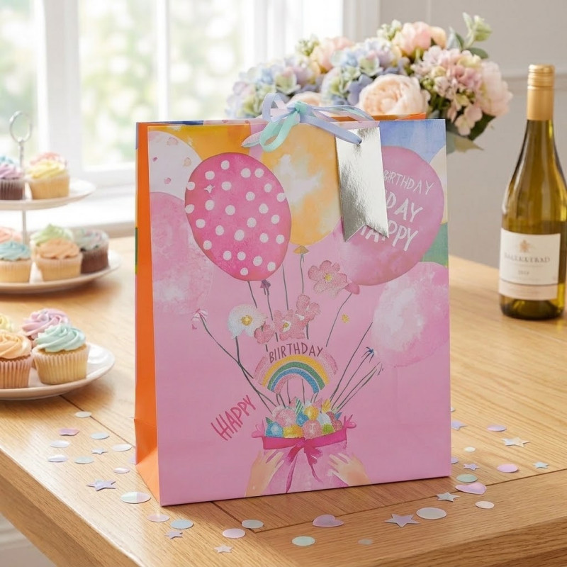 Funda de Regalo Happy Birthday 32X26X10cm