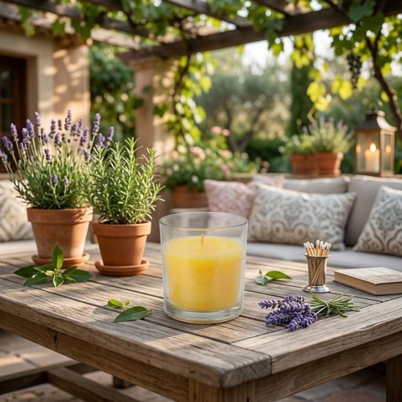 Vela de Citronella con Vaso 8cm 