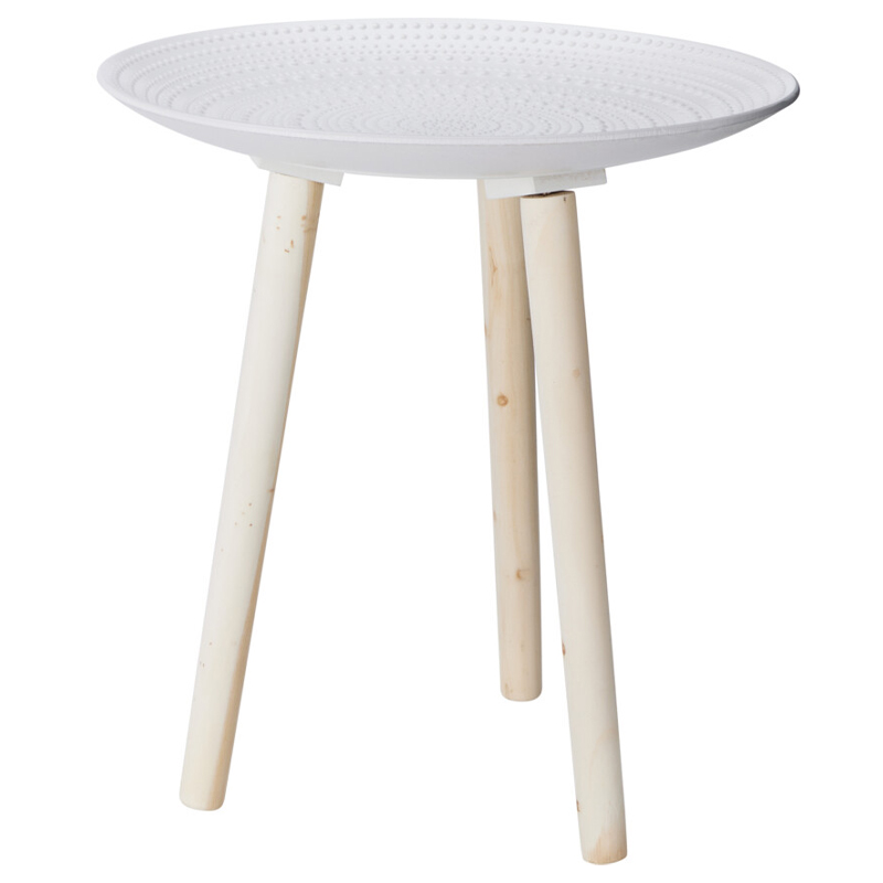 Mesa Lateral Decorativa Blanca 39x43cm