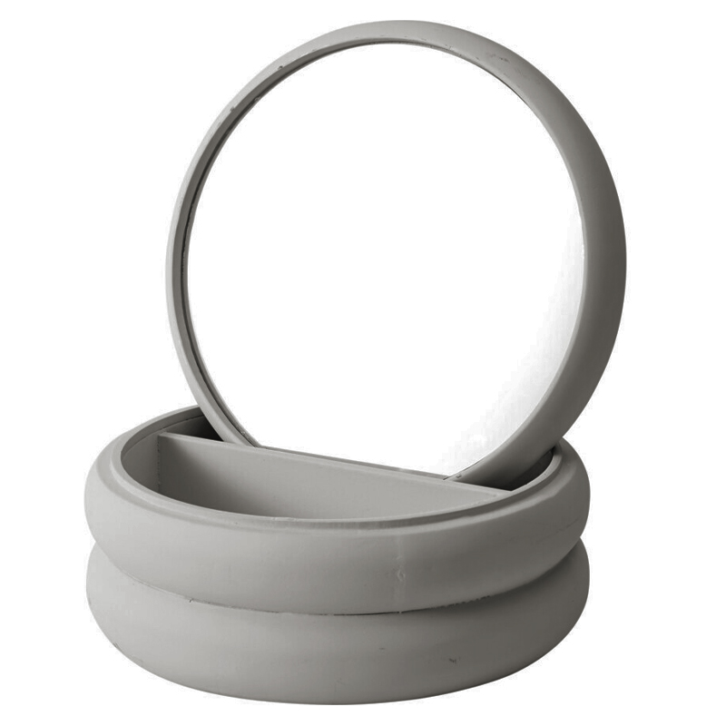 Organizador para Joyas con Espejo 18x9cm Gris