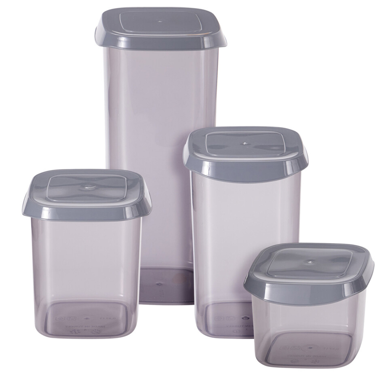 Contenedores Plasticos Humo 8 Piezas Excellent Houseware 