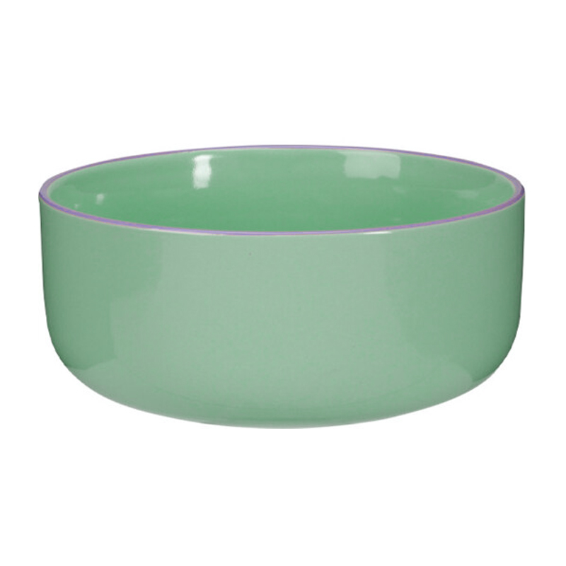 Pocillo Bicolor Verde y Morado 6.5X14cm 