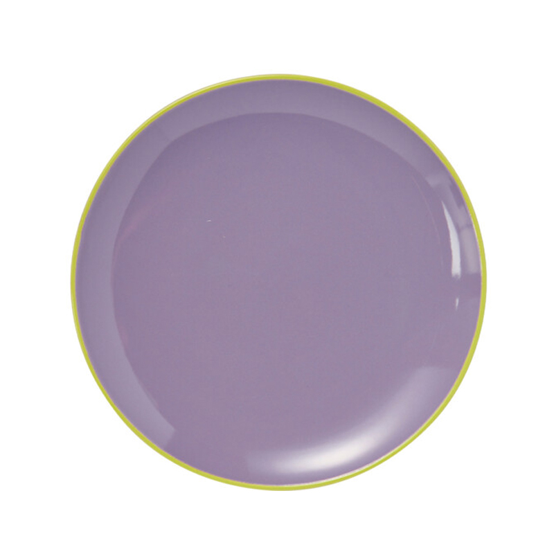 Plato Bicolor Morado Verde 21cm