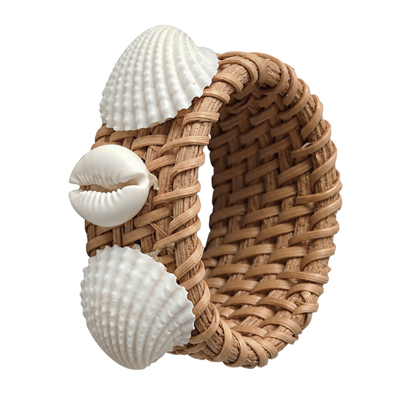 Anillo Porta Servilletas Tejido Conchas