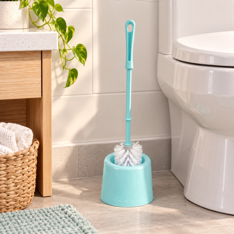 Porta Cepillo Celeste para Baño