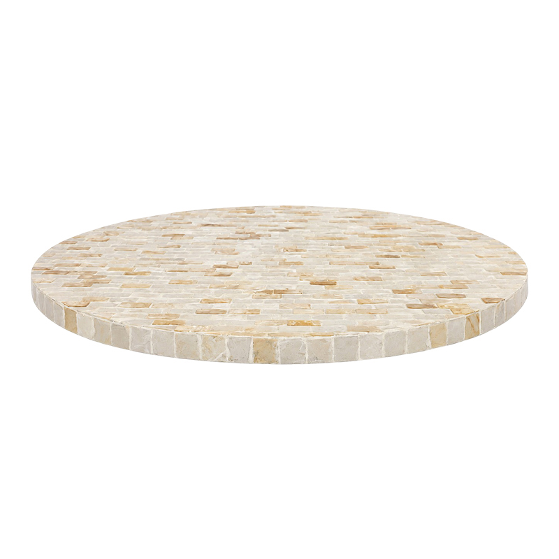 Bandeja Giratoria Nacar Blanco y Oro 40cm