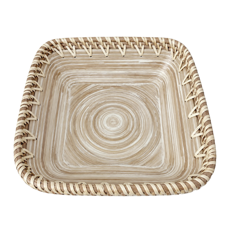 Bandeja Cuadrada Nacar Blanco 25X25cm