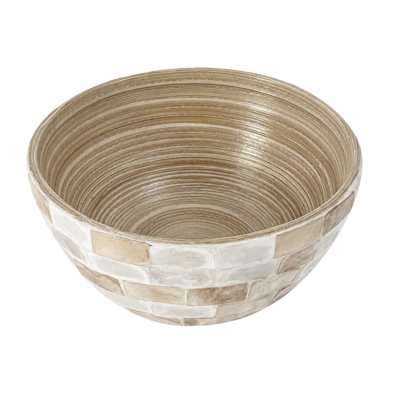 Bowl Nacar Blanco y Oro 12cm
