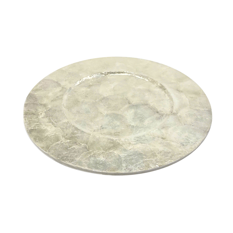 Porta Plato Nacar Blanco 33cm 