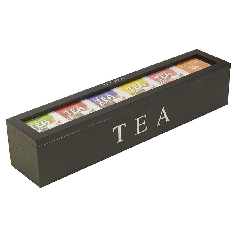 Caja Negra para Té 8.5x43x9cm
