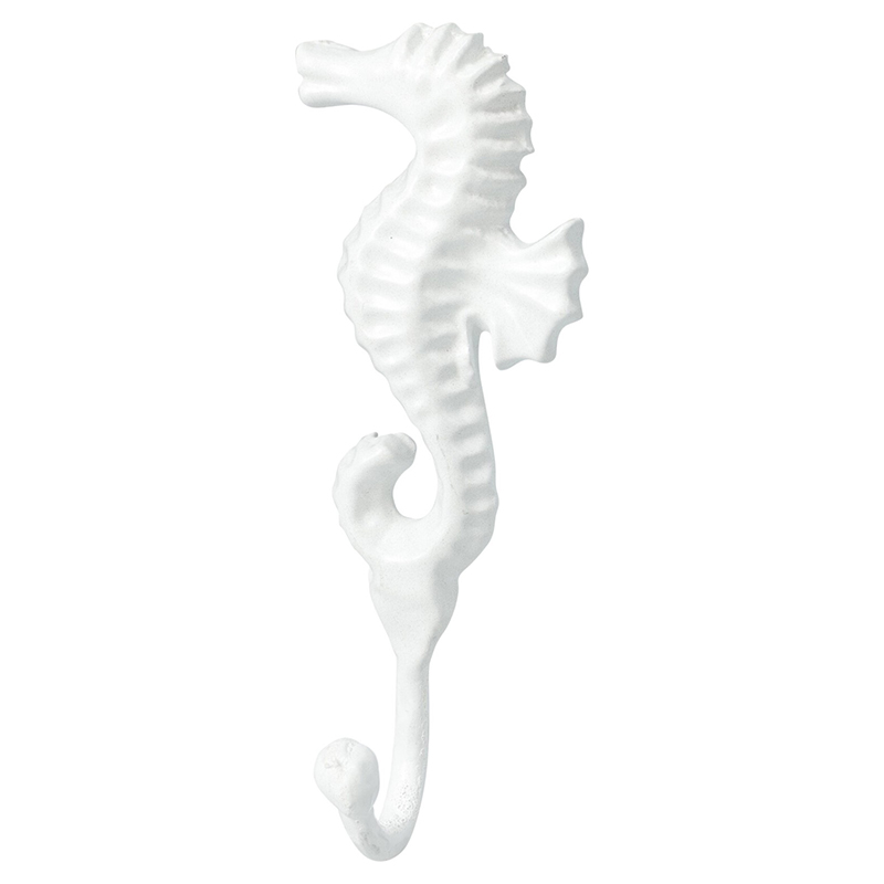 Gancho Caballito de Mar Decorativo Blanco