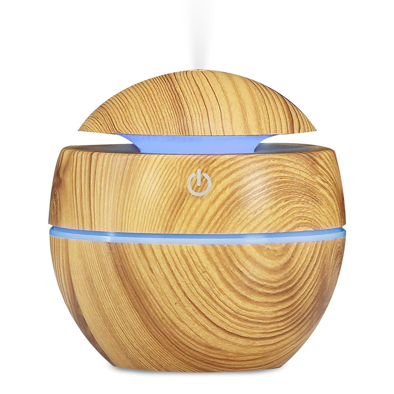 Humidificador LED USB 130ml Madera