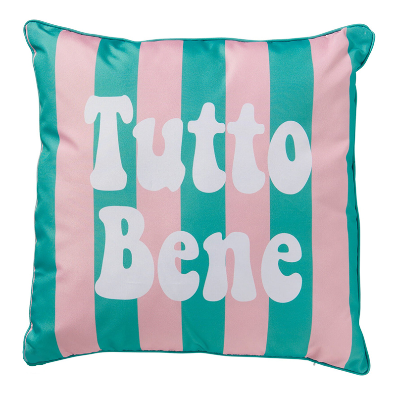 Cojín Tutto Bene Verde Rosa 45x45cm