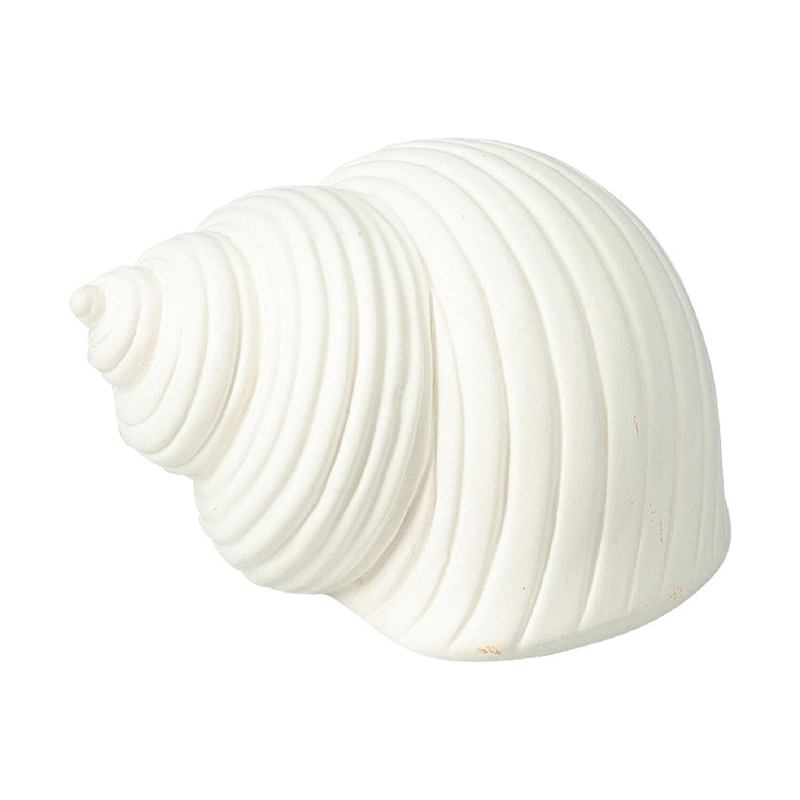 Adorno Caracol Porcelana Blanco 8x14cm 