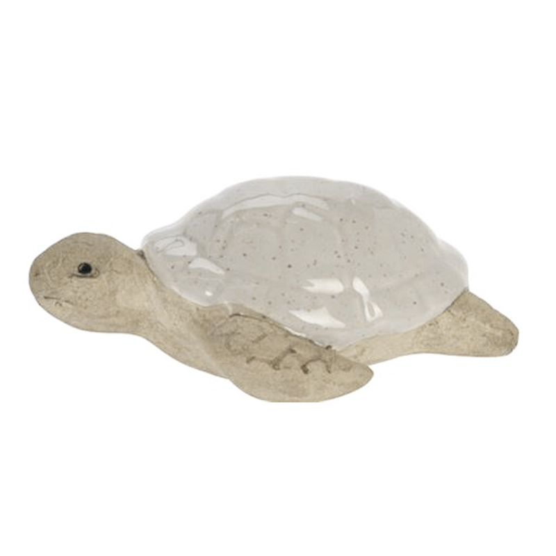 Adorno de Tortuga de Porcelana Blanco 10X12cm