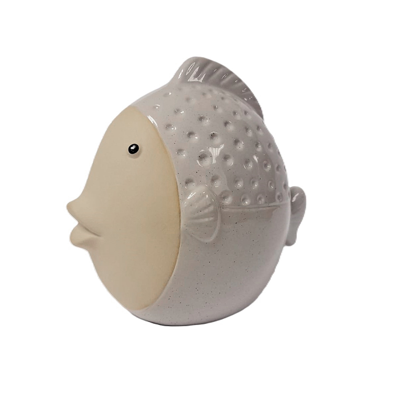 Adorno Pez Porcelana Blanco 20x11x19cm