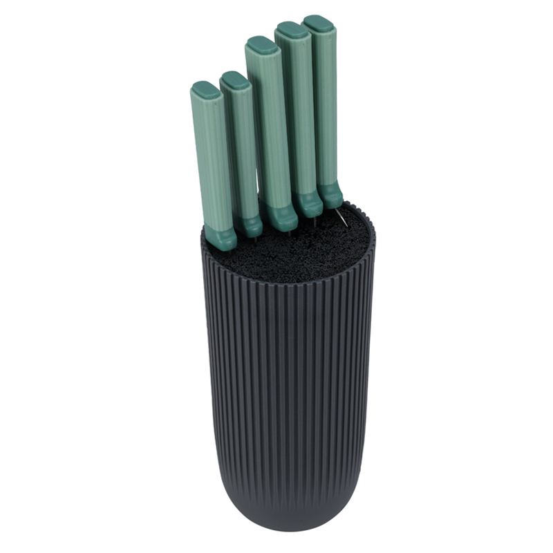 Juego de Cuchillos con Base Verde 6 Piezas 