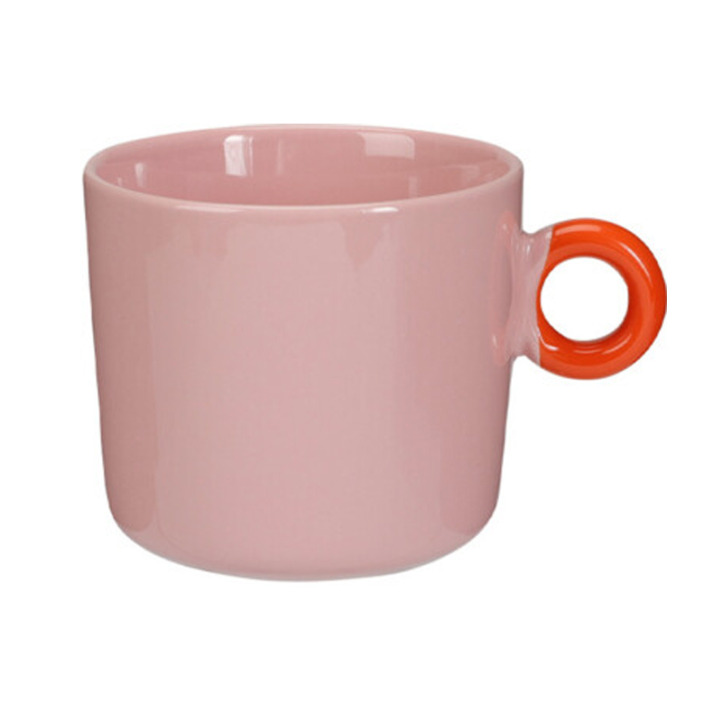 Taza Bicolor Rosa y Naranja 11.5X7.5cm 