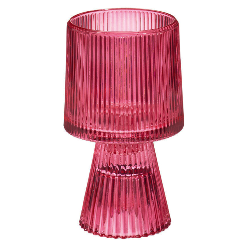 Portavela Colors de Vidrio Fucsia 
