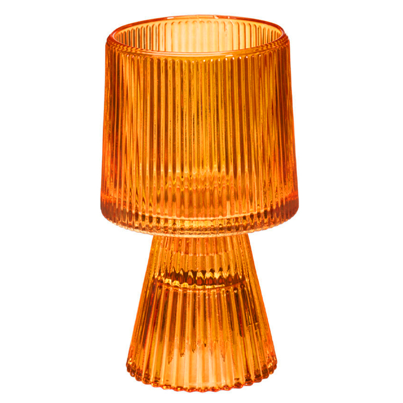 Portavela Colors de Vidrio Naranja 