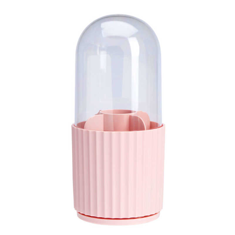 Organizador de Brochas para Make Up Giratorio Rosa