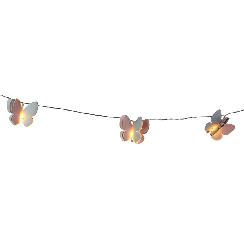 Guirnalda Led Mariposa x10 Luz Cálida
