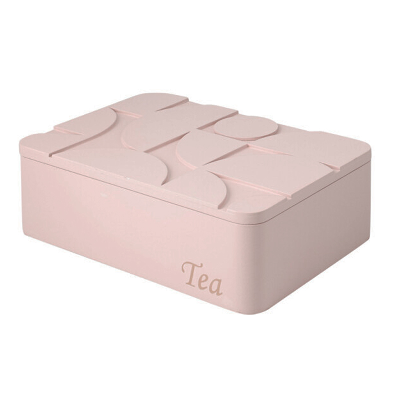 Caja de Té Rosa de Madera 7.5x24x16.5cm